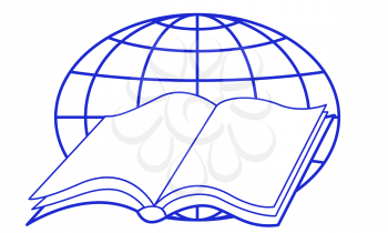 Illustration of the open book and globe