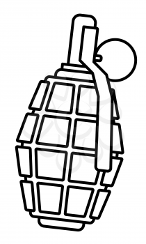 Illustration of the contour military grenade icon