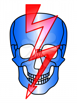 Illustration of the abstract lightning symbol and skull