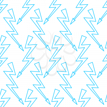 Seamless pattern of the abstract lightning symbols