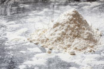Royalty Free Photo of a Pile of Flour on a Counter