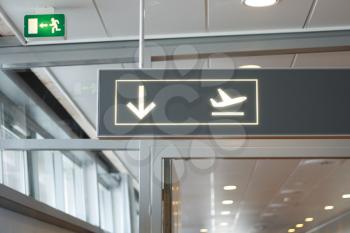 Royalty Free Photo of Signs in an Airport