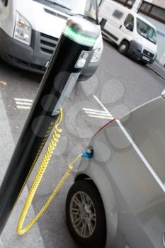 Royalty Free Photo of an Electric Car Charging