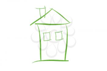Royalty Free Photo of a House Made From Grass