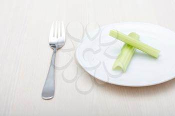 Royalty Free Photo of Celery on a Plate