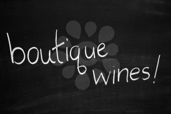 Royalty Free Photo of a Boutique Wines Sign