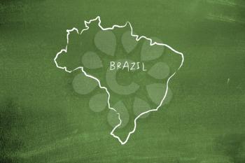 Royalty Free Photo of a Map of Brazil