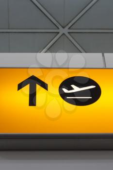 Royalty Free Photo of a Sign at an Airport