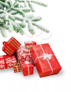 Royalty Free Photo of Presents Under a Tree