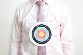 Royalty Free Photo of a Businessman Wearing a Target