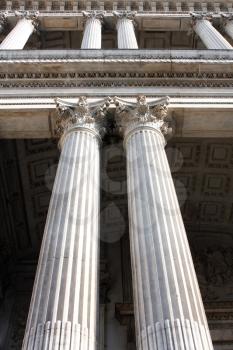 Royalty Free Photo of Pillars on a Building
