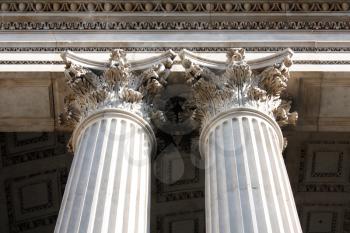Royalty Free Photo of Pillars on a Building