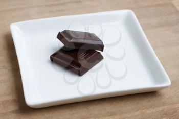Royalty Free Photo of Pieces of Dark Chocolate