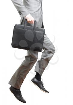 Royalty Free Photo of a Businessman Jumping
