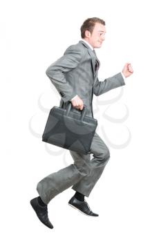 Royalty Free Photo of a Businessman Running