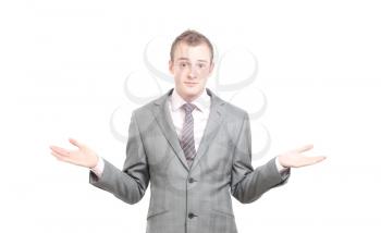 Royalty Free Photo of a Businessman Shrugging