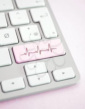 Royalty Free Photo of a Healthcare Button on a Keyboard