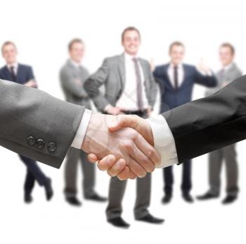 Royalty Free Photo of Businessmen Shaking Hands