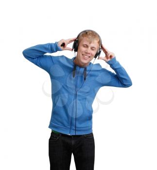 Royalty Free Photo of a Guy Listening to Music