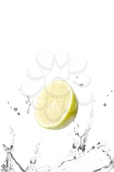 Royalty Free Photo of a Lemon in Water