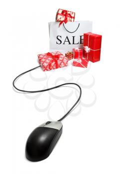 Royalty Free Photo of a Christmas Shopping Concept