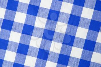 Royalty Free Photo of a Blue Gingham Tablecloth