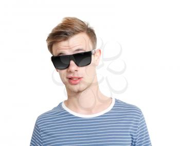 Royalty Free Photo of a Guy Wearing Sunglasses