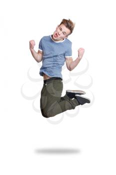 Royalty Free Photo of a Teenager Jumping
