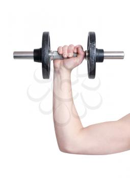 Royalty Free Photo of a Person Lifting Weights