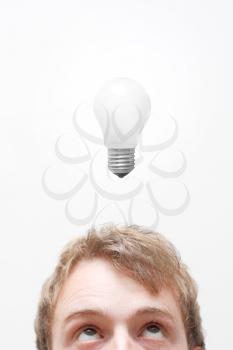 Royalty Free Photo of a Businessman With an Idea