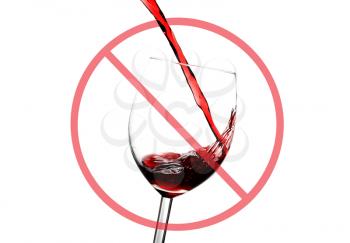 Royalty Free Photo of a No Alcohol Sign