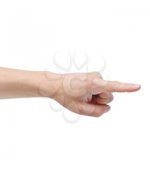 Royalty Free Photo of a Person Pointing