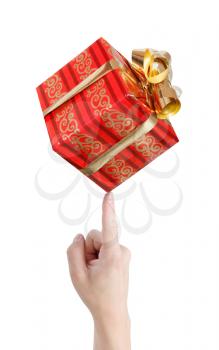 Royalty Free Photo of a Person Holding a Present