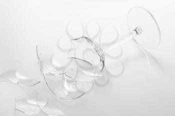 Royalty Free Photo of a Shattered Wineglass