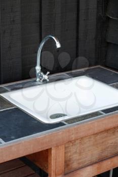 Royalty Free Photo of an Outdoor Sink