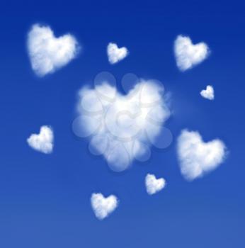Royalty Free Photo of a Heart Shaped Cloud