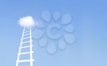 Royalty Free Photo of a Moving Up the Ladder Concept