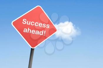 Royalty Free Photo of a Success Ahead Sign