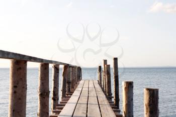 Royalty Free Photo of a Wooden Pier