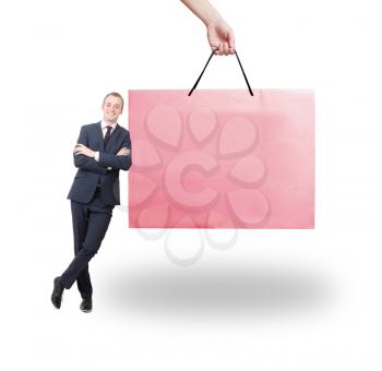 Businessman with shopping bag