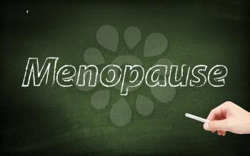 Menopause written on a blackboard