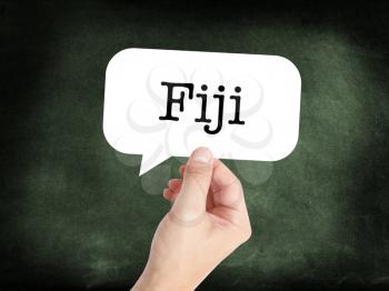 Fiji written on a speechbubble
