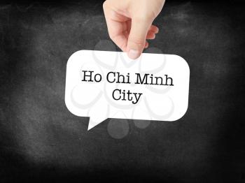 Ho Chi Minh City written on a speechbubble