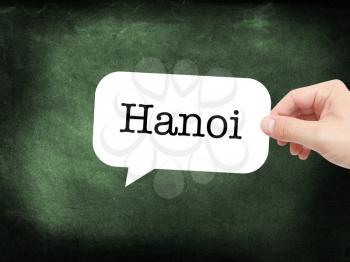Hanoi written on a speechbubble