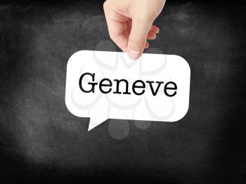 Geneve - the city - written on a speechbubble