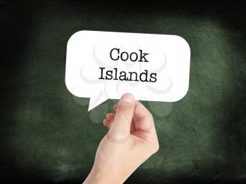 Cook Islands written on a speechbubble