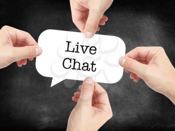 Live Chat written on a speechbubble