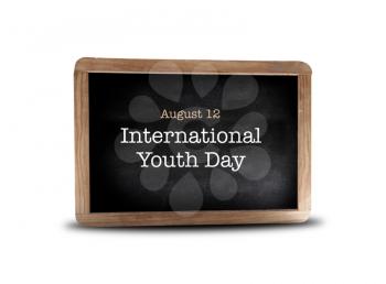 International Youth Day  on a blackboard