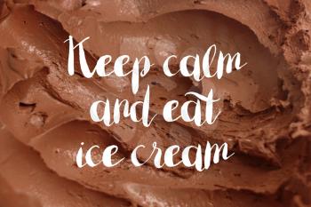 Eat ice cream concept