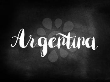 Argentina written on a blackboard
